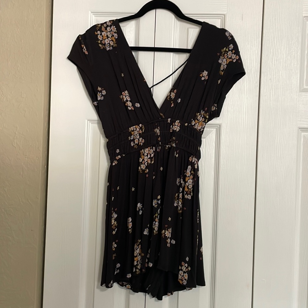 Urban outfitters black patterned romper